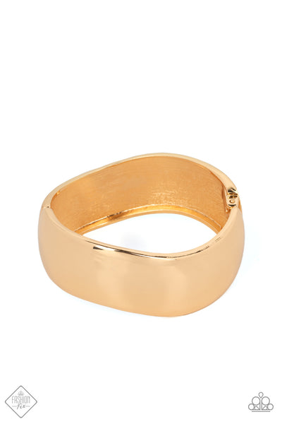 Paparazzi Urban Anchor - Gold Hinged Bracelet