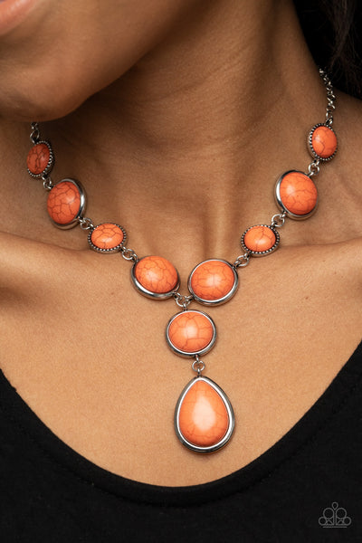 Paparazzi Terrestrial Trailblazer Orange Necklace