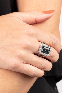 Paparazzi Glamorously Glitzy Silver Ring