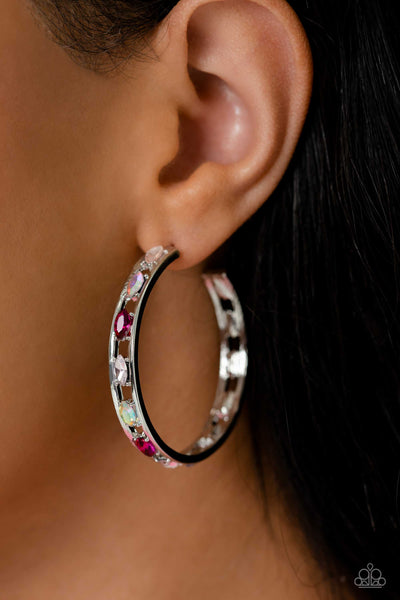 Paparazzi The Gem Fairy Pink Hoop Earrings