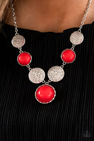 Paparazzi Bohemian Bombshell - Red Necklace