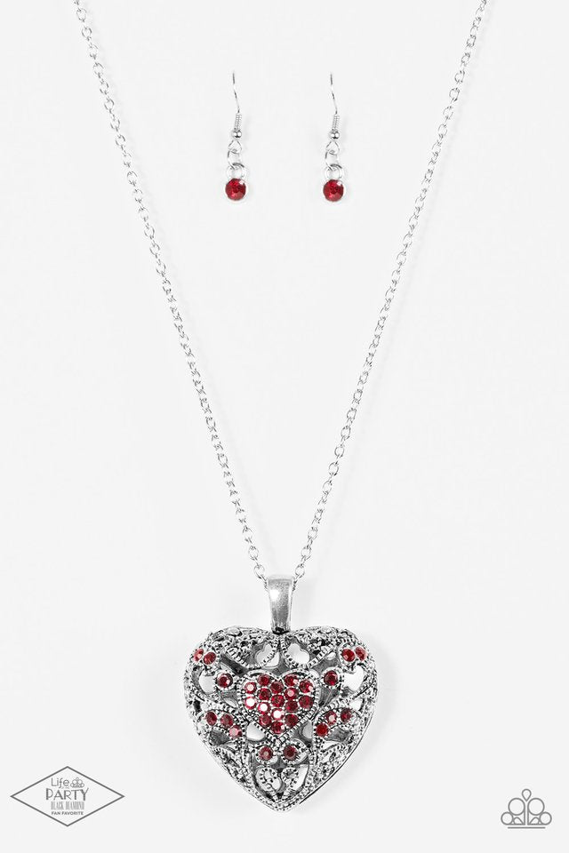 Paparazzi Heartless Heiress - Red Heart Necklace