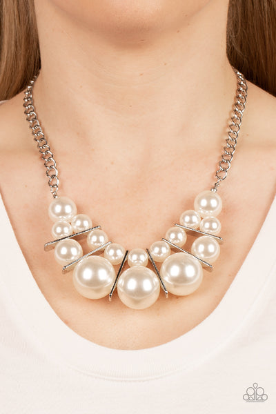 Paparazzi Challenge Accepted - White Pearl Necklace