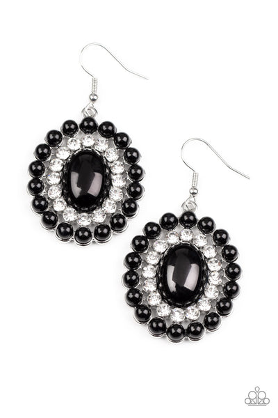 Paparazzi Dolled Up Dazzle - Black Earrings