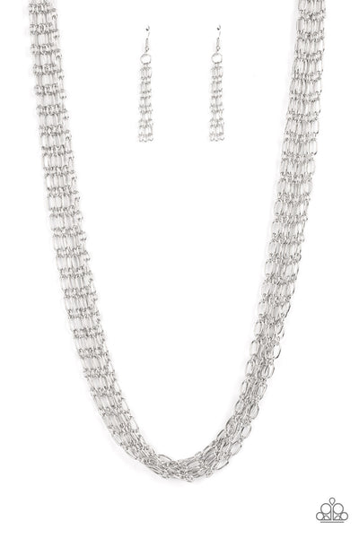 Paparazzi Dynamite Dynamo - Silver Necklace