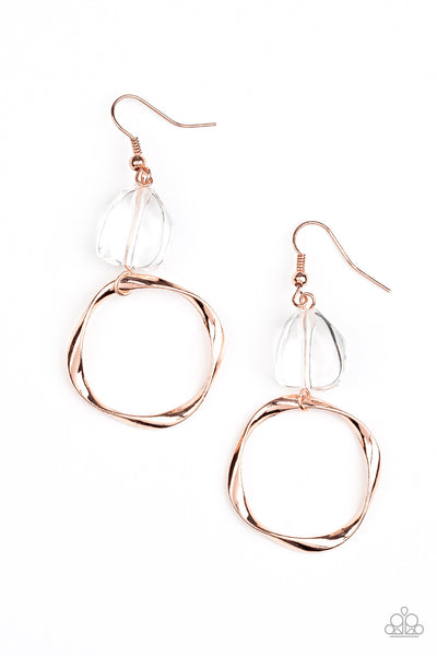 Paparazzi All Clear Copper Earrings