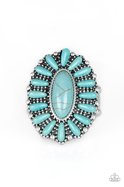 Paparazzi Cactus Cabana Blue Ring