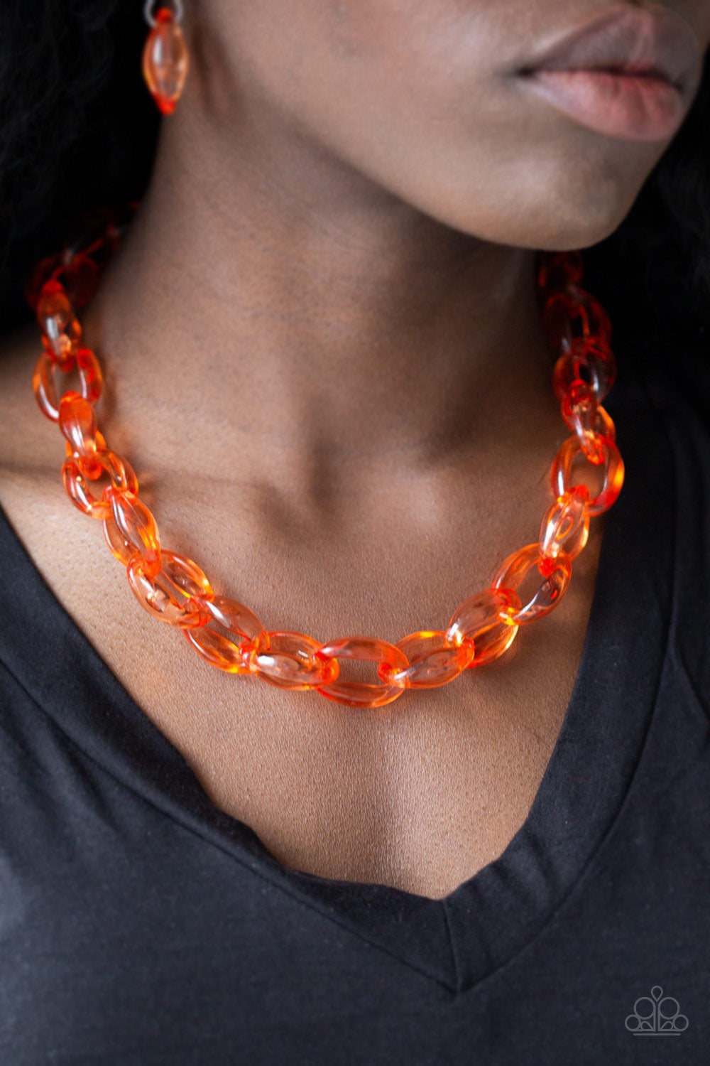 Paparazzi Ice Queen - Orange Necklace