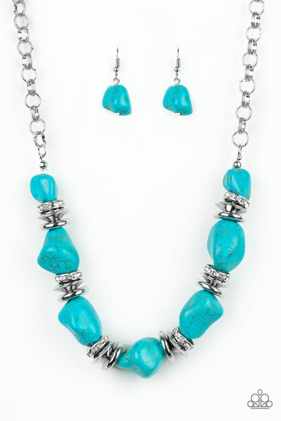 Paparazzi Stunningly Stone Age - Blue Necklace