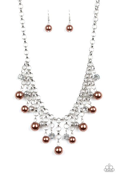 Paparazzi HEIR-headed - Brown necklace