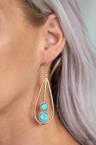 Paparazzi Natural Nova - Gold Earrings