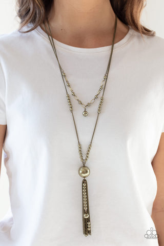 Paparazzi Abstract Elegance Brass Necklace