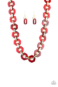 Paparazzi Fashionista Fever - Red Necklace