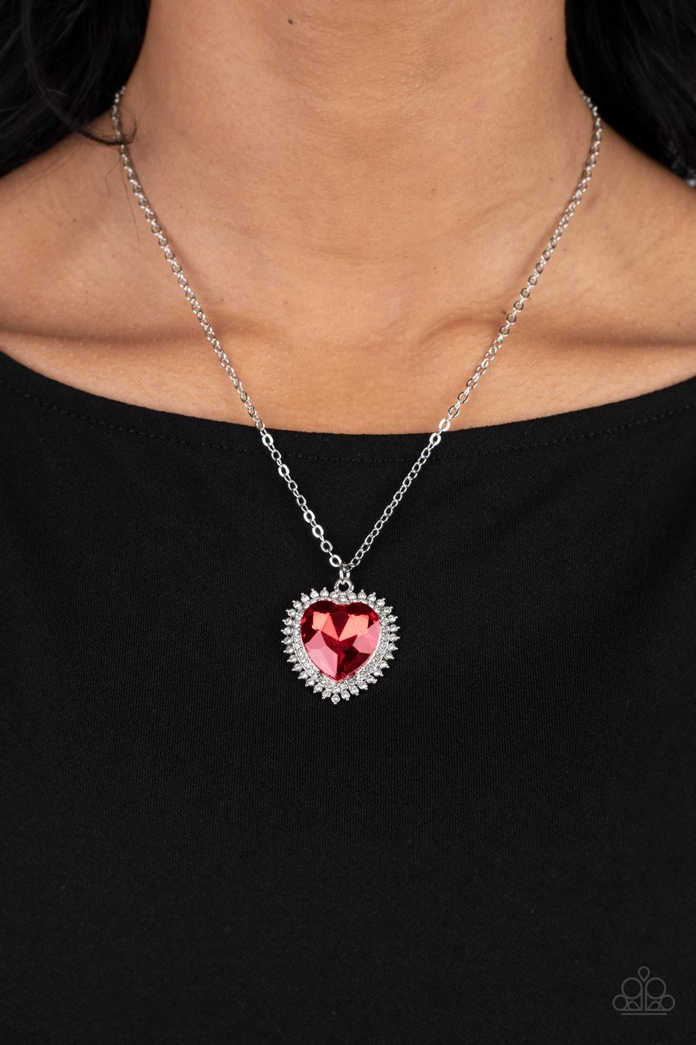 Paparazzi Sweethearts Stroll - Red Heart Necklace