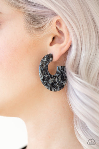 Paparazzi Tropically Torrid - Black Earrings