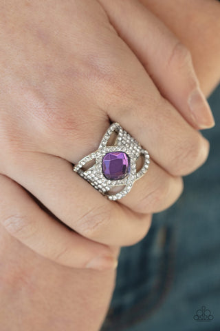 Paparazzi Triple Crown Twinkle - Purple Ring