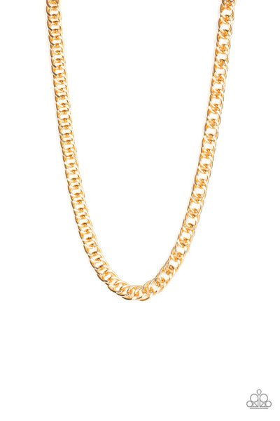 Paparazzi Omega - Gold Necklace Urban Men’s Collection