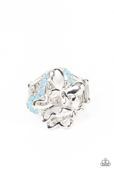 Paparazzi Fluttering Flashback - Blue Butterfly Ring