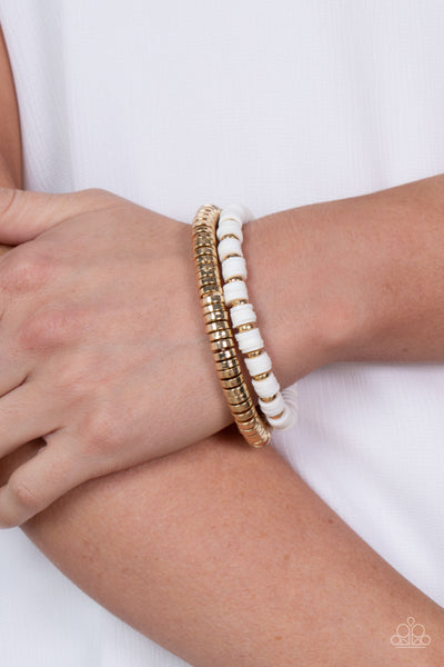 Paparazzi Catalina Marina - White Bracelet