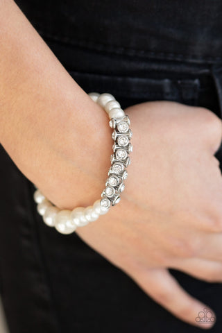 Paparazzi Traffic-Stopping Sparkle - White Bracelet