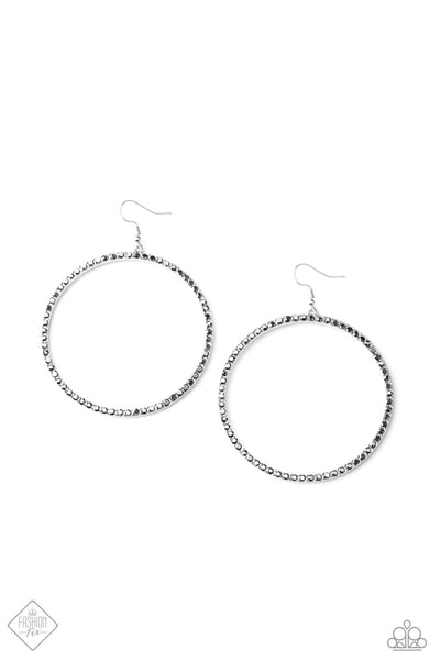 Paparazzi Wide Curves Ahead - Silver Earrings