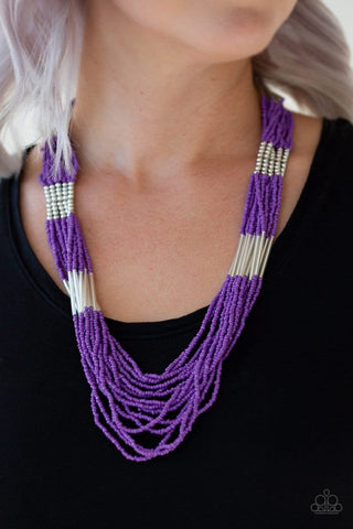 Paparazzi Let It Bead Purple Seed Bead Necklace