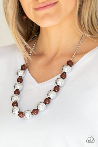 Paparazzi Top Pop - Brown Necklace