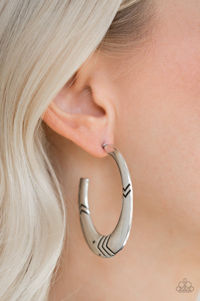 Paparazzi Tribe Pride - Silver Earrings