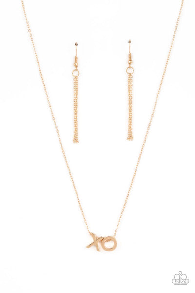 Paparazzi Hugs and Kisses - Gold Necklace