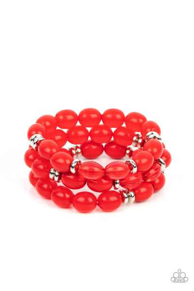 Paparazzi Coastal Coastin - Red Bracelets