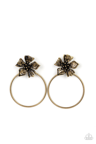 Paparazzi Buttercup Bliss - Brass Earrings