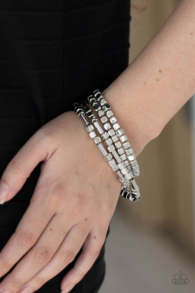 Paparazzi Metro Materials - Silver Bracelet