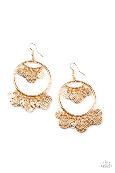 Paparazzi All CHIME High Gold Earrings