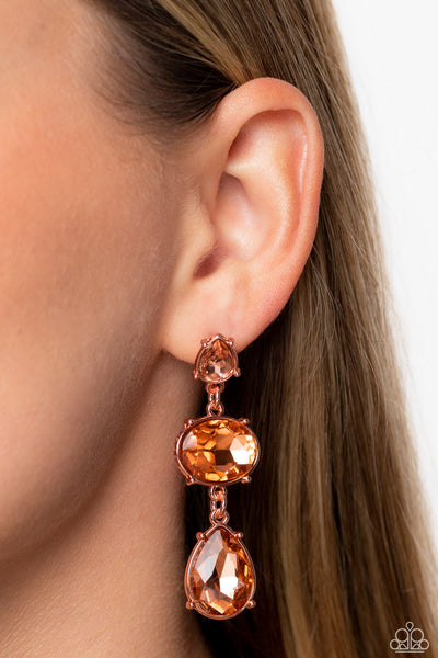 Paparazzi Royal Appeal - Copper Earrings