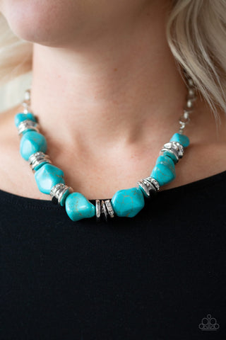 Paparazzi Stunningly Stone Age - Blue Necklace