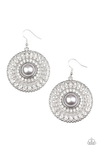 Paparazzi Glorified Glitz - Silver Earrings