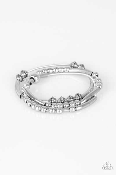 Paparazzi Industrial Instincts - Silver Bracelet