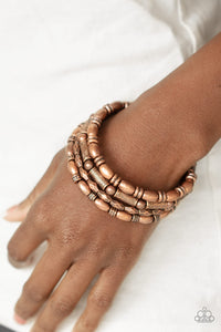 Paparazzi Texture Throwdown - Copper Bracelet