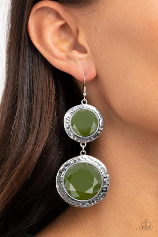 Paparazzi Thrift Shop Stop - Green Earrings