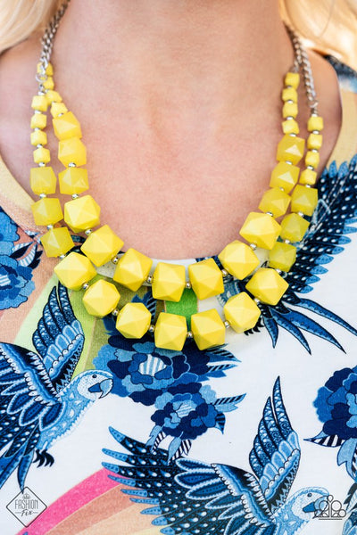 Paparazzi Summer Excursion Yellow Necklace