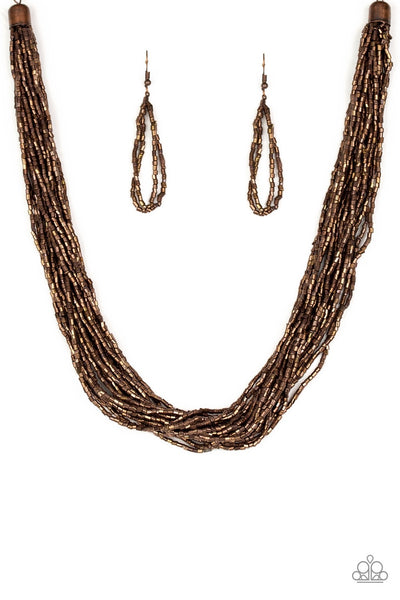 Paparazzi The Speed of STARLIGHT - Copper Seed Bead Necklace