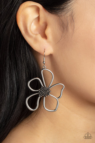 Paparazzi Wildflower Walkway - Silver Earrings