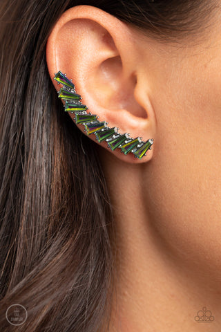 Paparazzi I Think ICE Can - Multi Oil Spill Ear Crawler Earrings