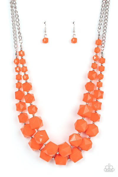 Paparazzi Summer Excursion - Orange Necklace