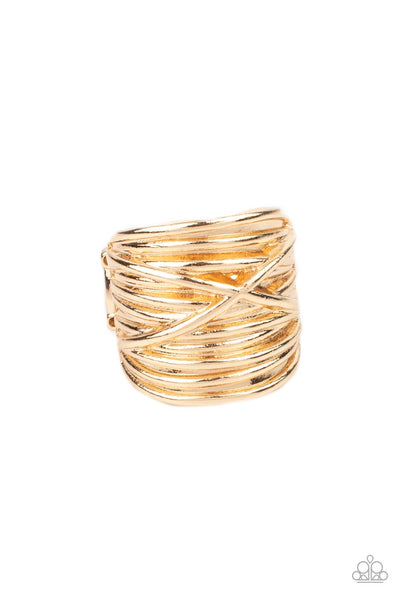 Paparazzi Urban Overlap Gold Ring