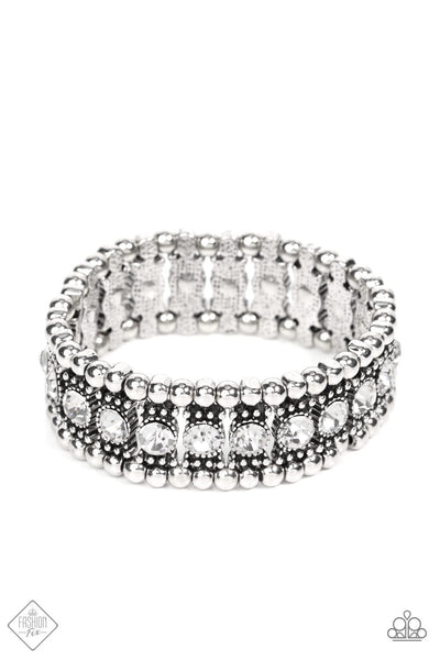 Paparazzi Ritzy Reboot - December 2021 FashionFix White Bracelet