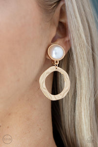 Paparazzi Vintage Veracity - Gold Clip on Earrings