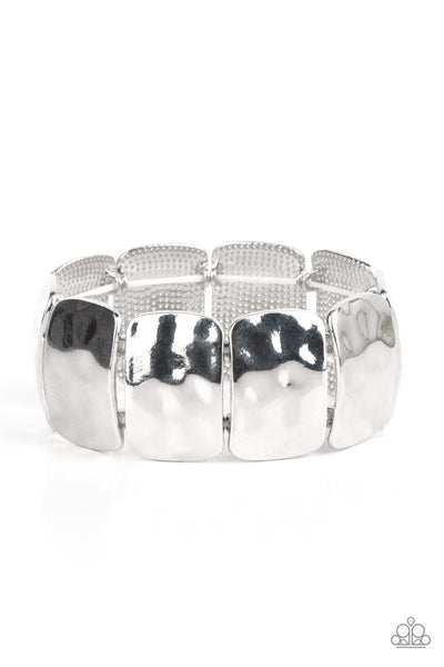 Paparazzi Molten Maverick - Silver Bracelet