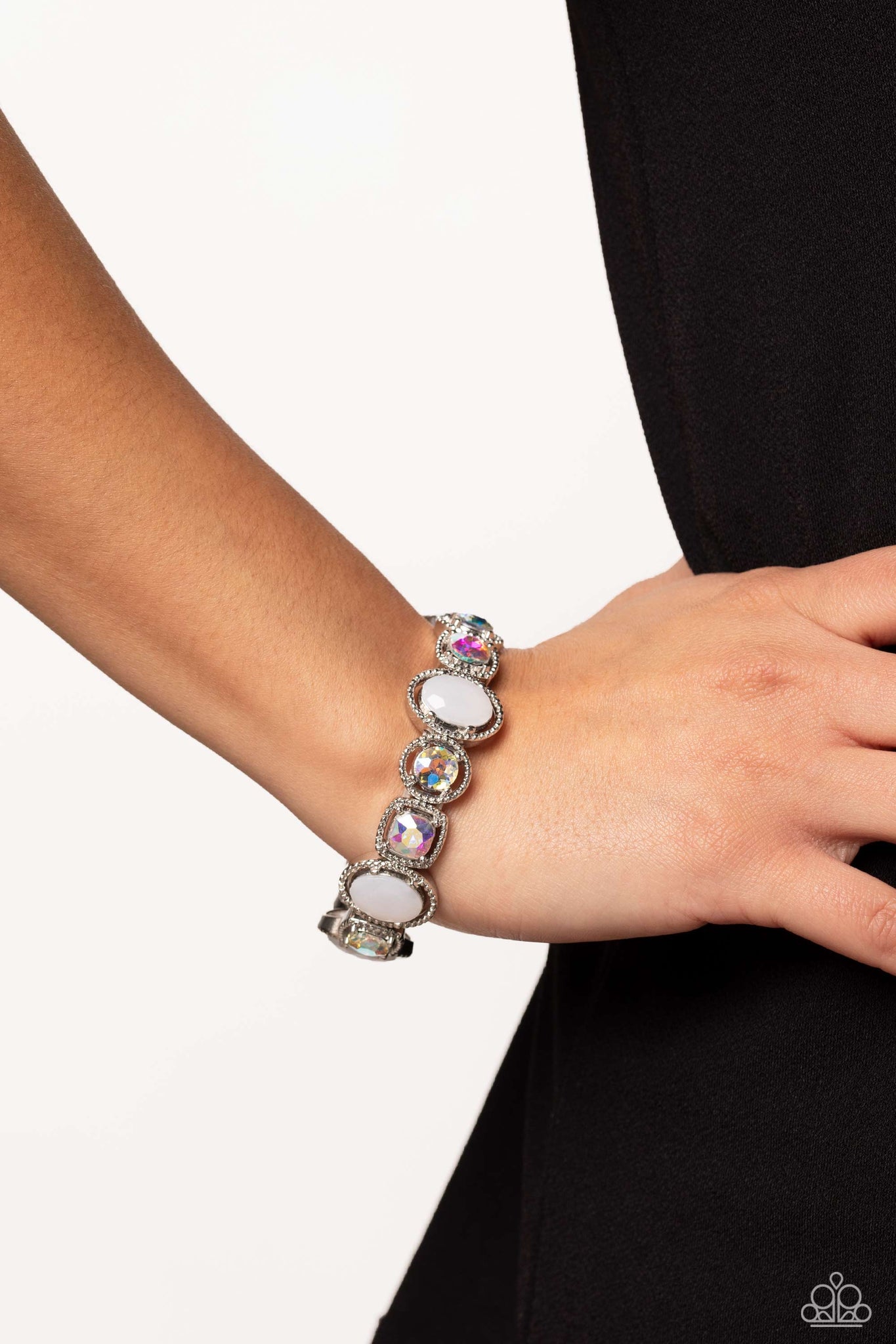 Fashion Fairy Tale - White Iridescent Bracelet