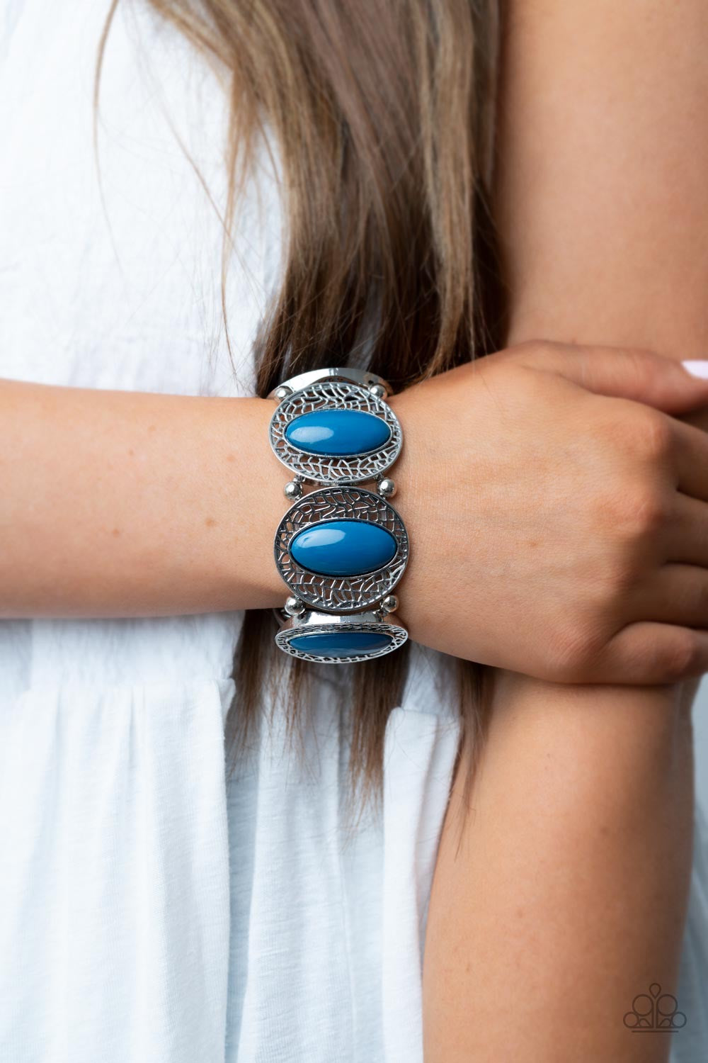 Paparazzi Eastern Escapade - Blue Bracelet